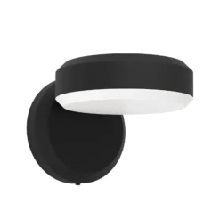 LED-Außenwandlampe Fornaci, schwarz, Breite 16 cm, Metall