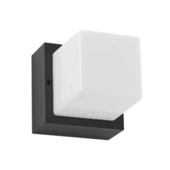 LED-Außenwandlampe FYNN-O, anthrazit, 11 cm, IP65 CCT on/off