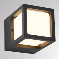 LED-Außenwandlampe FYNN-X, anthrazit, 12 cm, IP65 CCT on/off