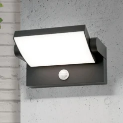 LED-Außenwandlampe Ginger, Sensor, anthrazit, IP54