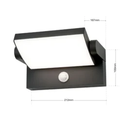 LED-Außenwandlampe Ginger, Sensor, anthrazit, IP54