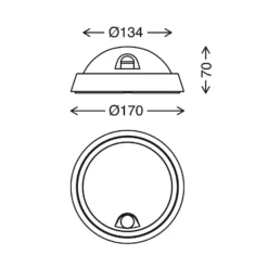LED-Außenwandlampe Helsinki, Sensor, IP44, schwarz