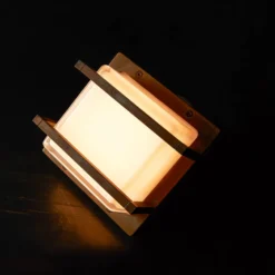 LED-Außenwandlampe Ice Cubic 3406, messing antik