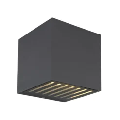 LED-Außenwandlampe Illi, anthrazit, Breite 10 cm, Alu, IP54