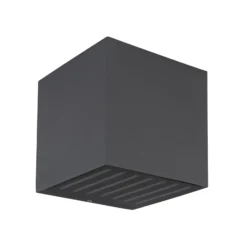 LED-Außenwandlampe Illi, anthrazit, Breite 10 cm, Alu, IP54