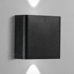 LED-Außenwandlampe KLEIN, schwarz, Breite 11 cm, Kunststoff
