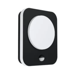 LED-Außenwandlampe Madriz, schwarz, Breite 23 cm, Sensor