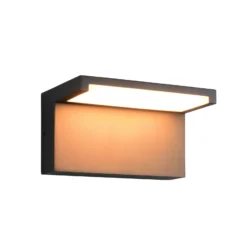 LED-Außenwandlampe Ravi, anthrazit, Breite 18 cm Metall IP65