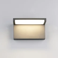 LED-Außenwandlampe Ravi, anthrazit, Breite 18 cm Metall IP65