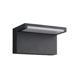 LED-Außenwandlampe Ravi, anthrazit, Breite 18 cm Metall IP65