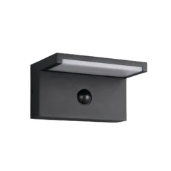 LED-Außenwandlampe Ravi, anthrazit Breite 18 cm Sensor, IP54