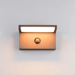 LED-Außenwandlampe Ravi, anthrazit Breite 18 cm Sensor, IP54