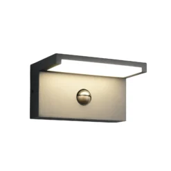 LED-Außenwandlampe Ravi, anthrazit Breite 18 cm Sensor, IP54