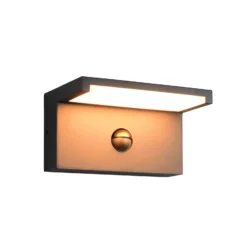 LED-Außenwandlampe Ravi, anthrazit Breite 18 cm Sensor, IP54