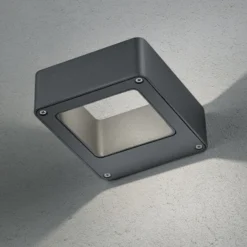 LED-Außenwandlampe RENO, anthrazit, Breite 12 cm Metall IP54