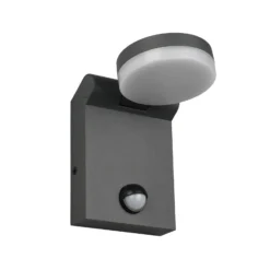 LED-Außenwandleuchte Adour, anthrazit, Sensor, kippbar, CCT