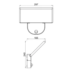 LED-Außenwandleuchte Alkes L mit Sensor, 30 cm