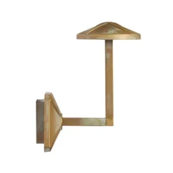 LED-Außenwandleuchte Aura Disk, Höhe 24 cm, messing antik