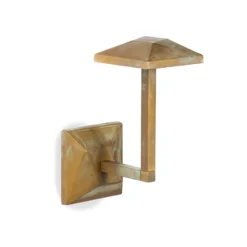 LED-Außenwandleuchte Aura Edge, Höhe 24 cm, messing antik