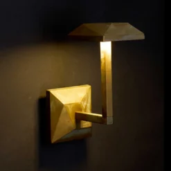 LED-Außenwandleuchte Aura Edge, Höhe 24 cm, messing antik