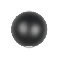 LED-Außenwandleuchte Avisio, schwarz, 2-flammig, halbrund