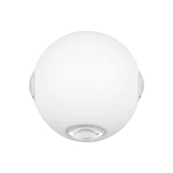 LED-Außenwandleuchte Avisio, weiß matt, 4-flammig, halbrund