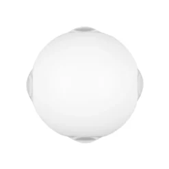 LED-Außenwandleuchte Avisio, weiß matt, 4-flammig, halbrund