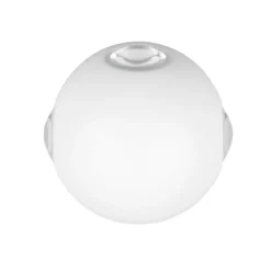 LED-Außenwandleuchte Avisio, weiß matt, 4-flammig, halbrund
