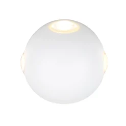 LED-Außenwandleuchte Avisio, weiß matt, 4-flammig, halbrund