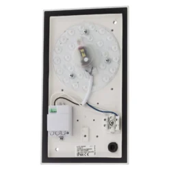 LED-Außenwandleuchte Babett, Edelstahl, Glas, Sensor