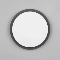 LED-Außenwandleuchte Bermejo, rund, Sensor, CCT, anthrazit