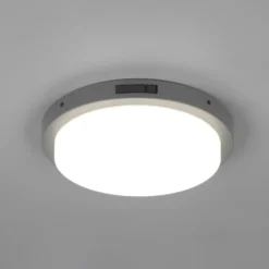 LED-Außenwandleuchte Bermejo, rund, Sensor, CCT, anthrazit