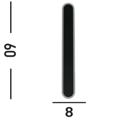 LED-Außenwandleuchte Bordo Oval Höhe 60 cm schwarz Aluminium
