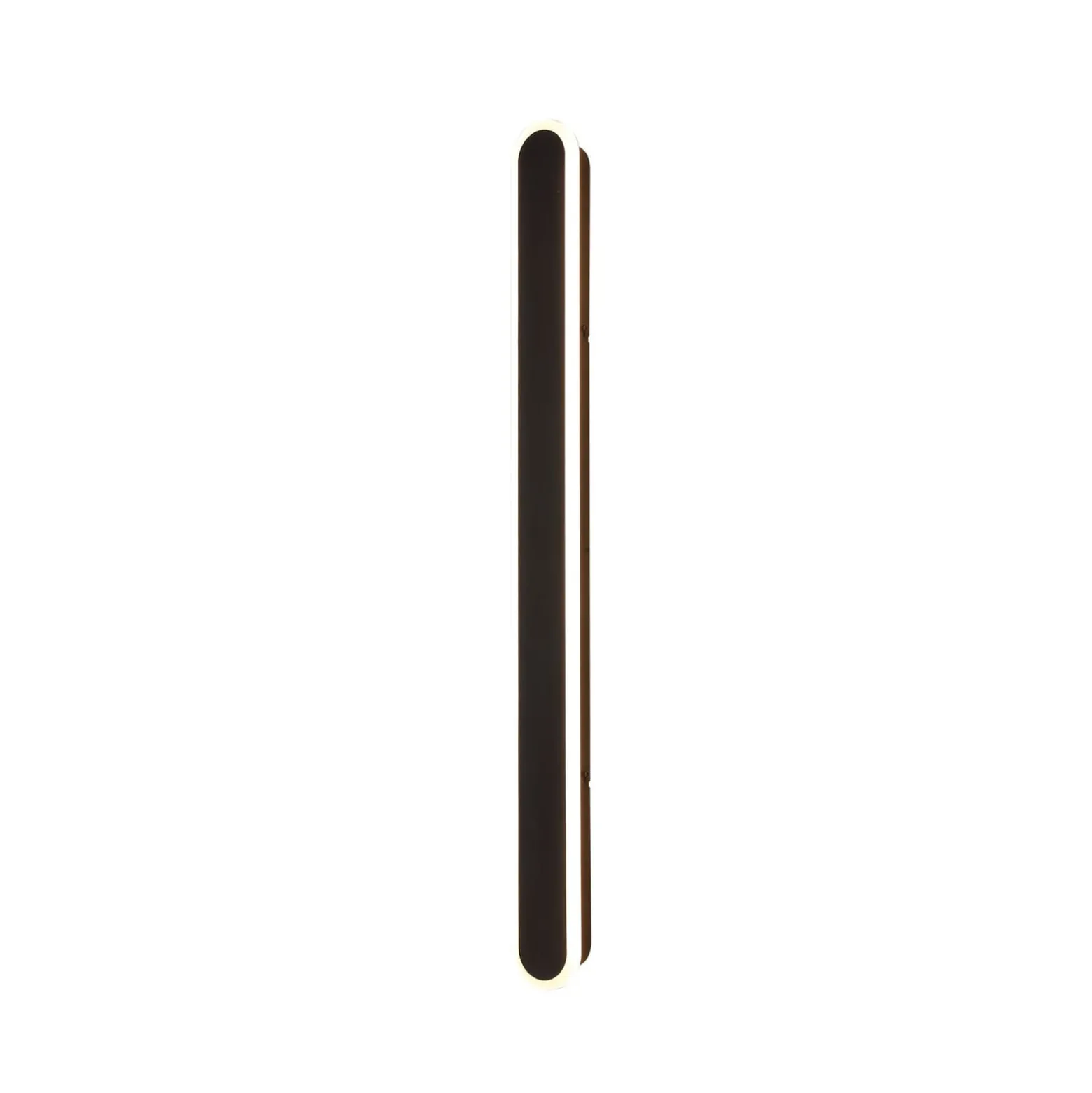 LED-Außenwandleuchte Bordo Oval Höhe 90 cm schwarz Aluminium