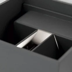 LED-Außenwandleuchte Cube-S, anthrazit, Metall, Sensor