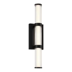 LED-Außenwandleuchte FAYTON, schwarz, Höhe 54 cm Metall IP44