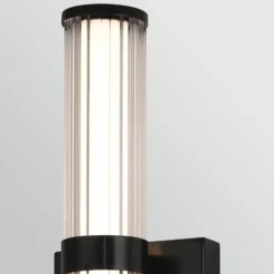 LED-Außenwandleuchte FAYTON, schwarz, Höhe 54 cm Metall IP44