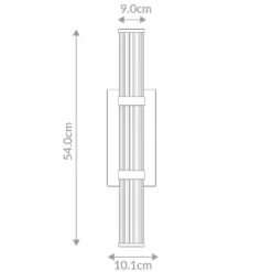 LED-Außenwandleuchte FAYTON, schwarz, Höhe 54 cm Metall IP44