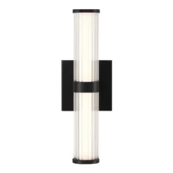 LED-Außenwandleuchte FAYTON, schwarz, Höhe 36 cm Metall IP44