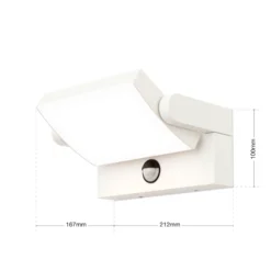 LED-Außenwandleuchte Ginger mit Sensor, weiß, IP54