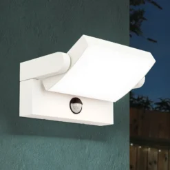 LED-Außenwandleuchte Ginger mit Sensor, weiß, IP54