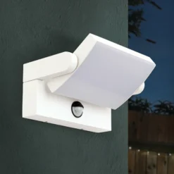 LED-Außenwandleuchte Ginger mit Sensor, weiß, IP54