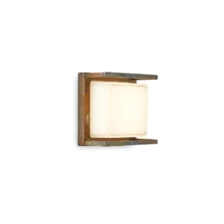 LED-Außenwandleuchte Ice Cubic 3405, messing antik