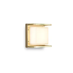 LED-Außenwandleuchte Ice Cubic 3405, messing natur