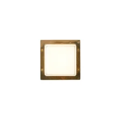 LED-Außenwandleuchte Ice Cubic 3403, messing natur