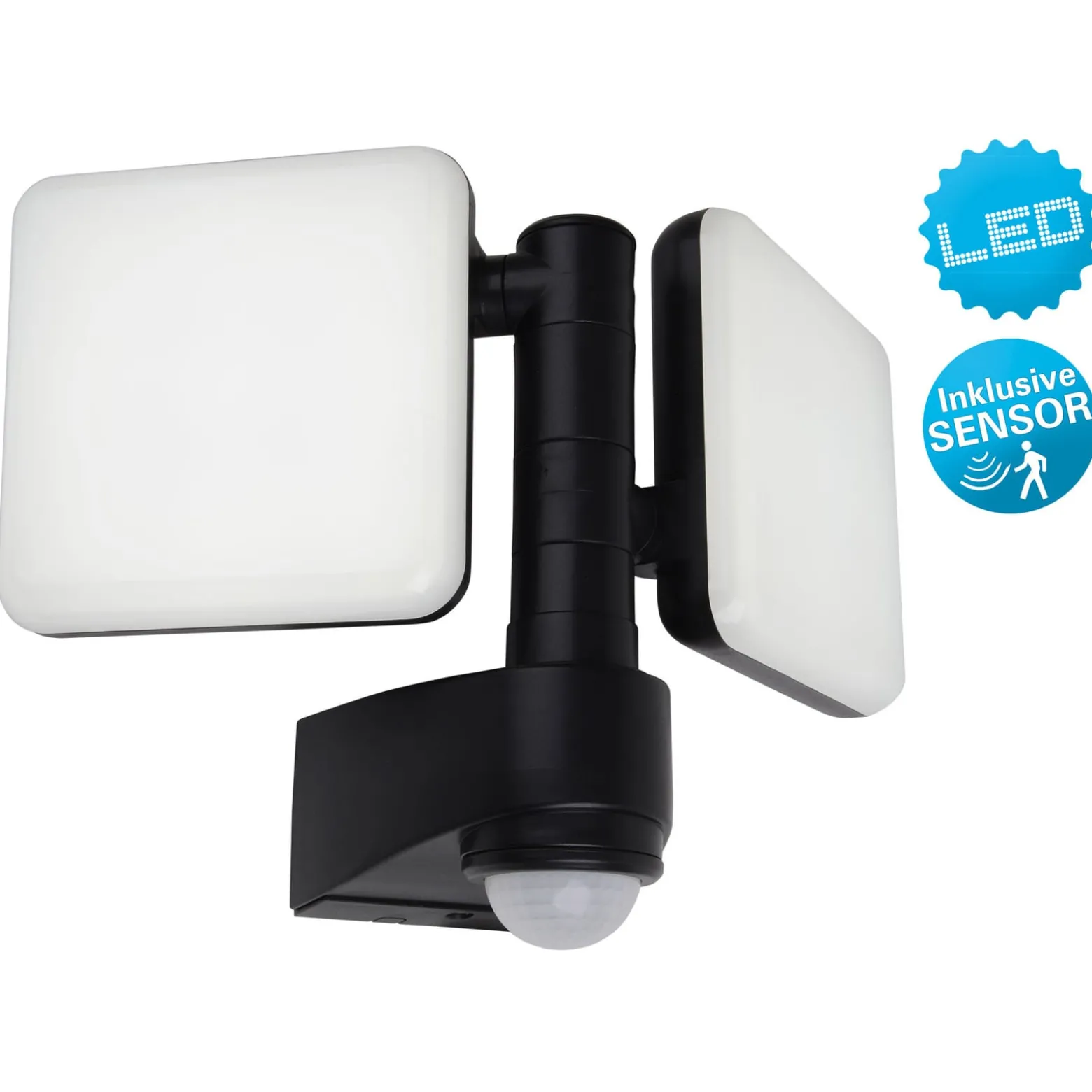 LED-Außenwandleuchte Jaro, Sensor, zweiflammig