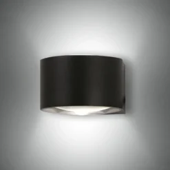 LED-Außenwandleuchte Lao, schwarz