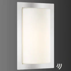 LED-Außenwandleuchte Luis, Edelstahl, Bewegungsmelder