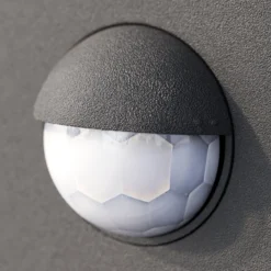 LED-Außenwandleuchte Nevio, Metall, anthrazit, Sensor