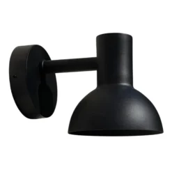 LED-Außenwandleuchte Nubi, schwarz, IP44, dimmbar, Stahl